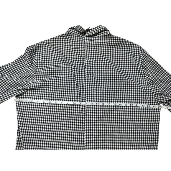 Tommy Hilfiger Checkered ButtonUp Adaptive Seated Back Black White Shirt Size XL - Picture 9 of 11